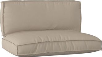 vidaXL Juego De Cojines De Paleta 2 Pcs Taup&eacute; 120 X 80 X 12 Cm Vidaxl