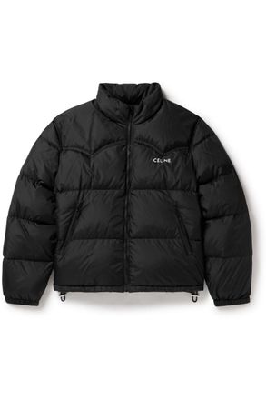 Celine Logo-Print Shell Down Jacket