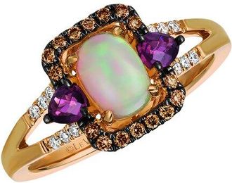Le Vian 14K Rose Gold 0.98 Ct. Tw. Diamond & Opal Ring