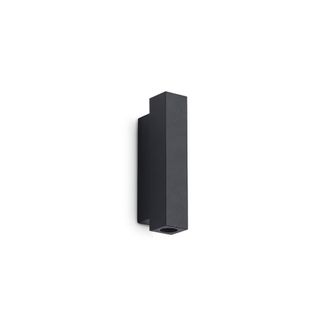 Netlighting Look 15cm Square Up & Down Wall Lamp Black 2x LED 900lm 3000K
