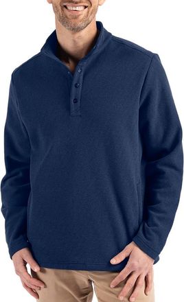 Cutter & Buck Hunts Point Fleece Snap Pullover in Navy Blue at Nordstrom, Size Xxx-Large
