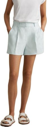 Reiss Lori Linen-Blend Pleated Short