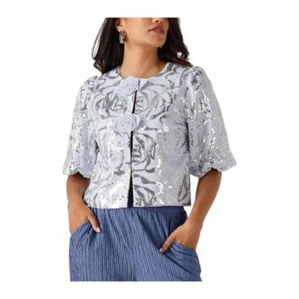 Y.A.S Y.a.s, Jassen, Dames, Blauw, S, Blauwe Yasunita Jas voor Vrouwen