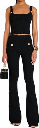 Retrof&ecirc;te Joliet Knit Pants In Metallic Black