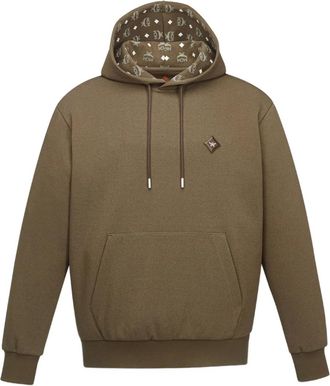 MCM Ponte hoodie met logopatch - Bruin