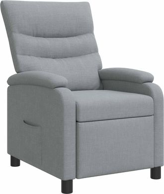 vidaXL Recliner Gris Claro Tela Vidaxl