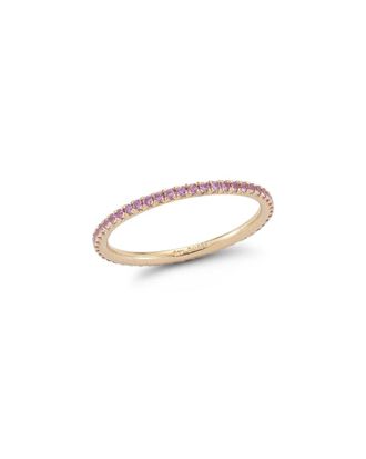 Nephora 14K Rose Gold 0.58 Ct. Tw. Diamond & Pink Sapphire Stackable Eternity Ring