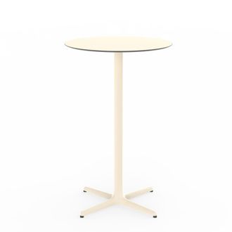Resol Mesa redonda alta &oslash;70 toledo madera metal marfil