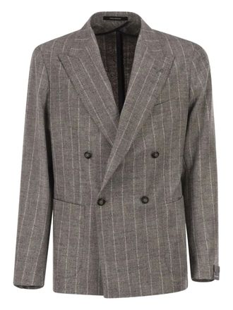 Tagliatore pinstripe blazer - Grey