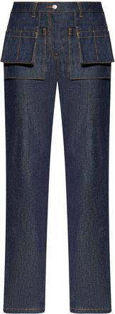 Helmut Lang straight-leg cotton jeans - women - Cotton - 26 - Blue