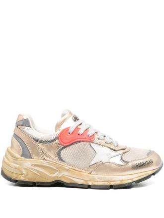 Golden Goose Running Dadmesh And Laminated Leather Upper Leather Star Laminated Leather Toe And Tongue Shoes