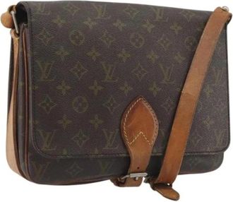 Louis Vuitton Tweedehands Canvas Louis Vuitton tassen - Dames - Vintage Schoudertas - Bruin - ONE Size - Vintage