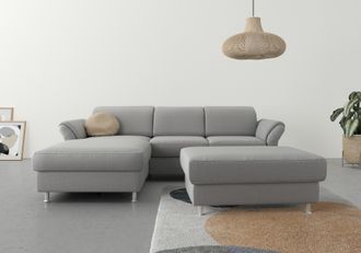 Sit&more Ecksofa »Apulia L-Form« wahlweise Bettfunktion, Bettkasten und Kopf- und Armteilverstellung
