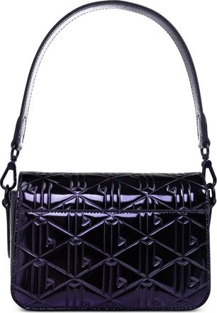 Lacoste geometric-pattern shoulder bag - Purple