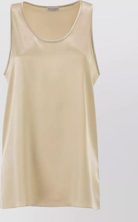 Brunello Cucinelli silk crewneck knitted top