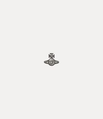 Vivienne Westwood Man. London Orb Single Stud Ruthenium-grey-cz Ruthenium-grey-cz Men