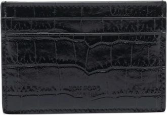 Tom Ford Portacarte Con Effetto Coccodrillo-Uomo