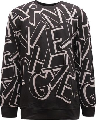 Armani Hoodies & sweatvesten, Heren, Zwart, L, Exchange Sweatshirt Zwart Garzato