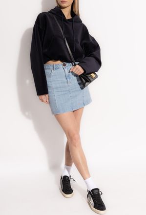 Golden Goose Velvet Hoodie, Womens, Navy Blue