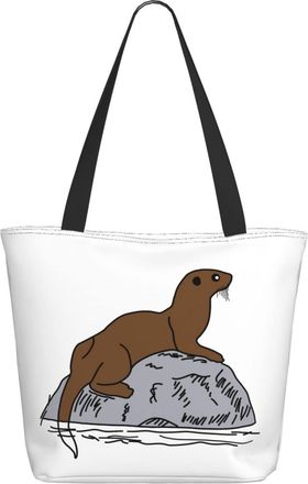 AOOEDM Sea Otters Ladies Shopping Bag 13x11x7in.The Perfect ValentineS Day Gift.It Is The Best ValentineS Day Gift For Mom, Daughter, Wife,Etc