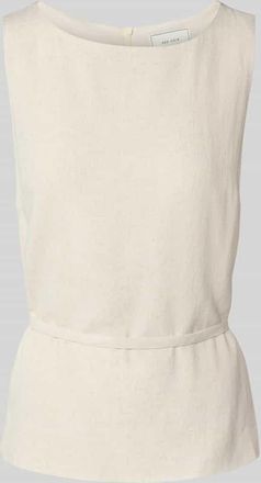 Neo Noir Neo Noir Blusentop aus Viskose-Leinen-Mix Modell Nassa in Beige, Größe 38