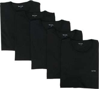 Paul Smith Black Crewneck Logo T-shirt 5 Pack
