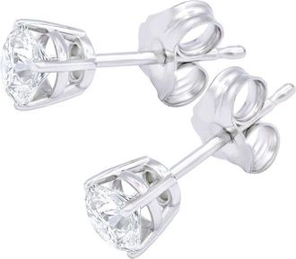 Diana M. Jewels 14kt white gold studs weighing 0.40 cts tw