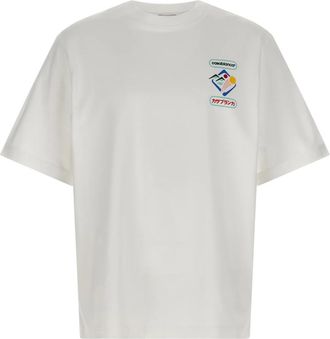 Casablanca T-Shirts, male, White, XL, Cotton T-shirt