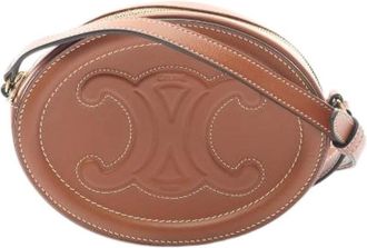 Celine Pre-owned Cross Body Bags, female, Brown, Size: ONE SIZE Pre-owned Cuir Triomphe Crossbody Shoulder Bag