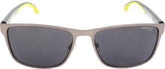 Carrera Grey Rectangular Unisex Sunglasses CARRERA 2037T/S 0R80/IR 55