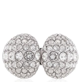 Swarovski Sublima Cocktail Ring Rhodium Shiny Crystal, Size 55 (US 6.75)