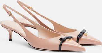 Valentino Garavani Bepointy 45 leather slingback pumps