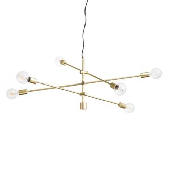 Kenay Home L&aacute;mpara de techo metal dorado 129 x 45 cm