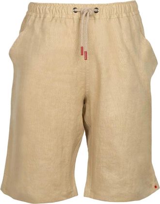 Kiton Linnen Korte Broek - Heren - Korte Broeken - Beige - 2XL - Linnen - Korte Broeken