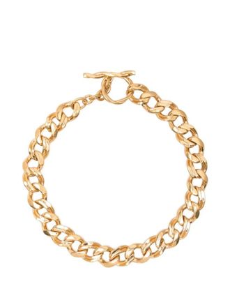 Saint Laurent Golden Chain Choker Necklace