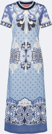 La DoubleJ Sporty Swing printed cotton jersey midi dress