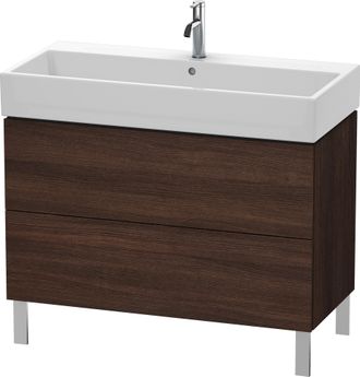 Duravit Unidad De Lavabo Duravit L-cube De Pie 98,4 X 45,9 Cm, 2 Extra&iacute;bles, Para Vero Air 235010, Color: Decoraci&oacute;n Casta&ntilde;o Oscuro - Lc677805353