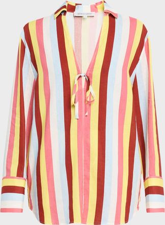 Solid & Striped The Livia Striped Linen Tunic
