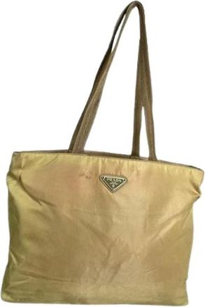 Prada Pre-owned Tote Bags, female, Yellow, Size: ONE SIZE Pre-owned Tote Bag