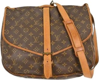 Louis Vuitton Pre-owned Cross Body Bags, female, Brown, Size: ONE SIZE Pre-owned Vintage Canvas Cross Body Bag
