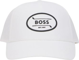 HUGO BOSS Pyer-Golf Off-Course Cap - Heren - Petten - Wit - ONE Size - Katoen - Accessoires