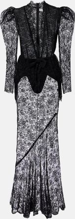 Alessandra Rich Abito lungo in pizzo