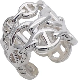 Herm&egrave;s Silver Silver 925 Band Ring (Pre-Owned)