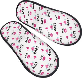 Generic Shoes Love Hearts Reusable Slippers Soft Sliders For Outdoor Big Kid Home L