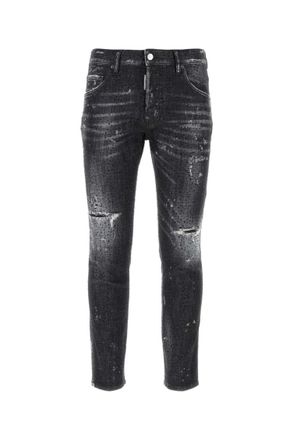 Dsquared2 Embellished stretch denim Skater jeans