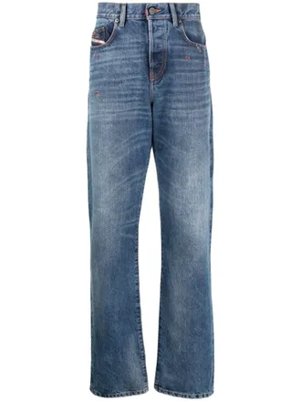 Diesel straight-leg jeans - men - Polyester/Other fibres/Cotton - 34 - Blue
