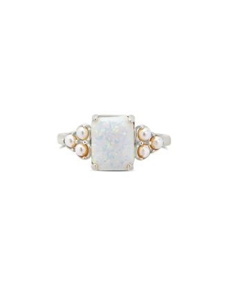 Sterling Forever Pearl Lana & Opal Ring