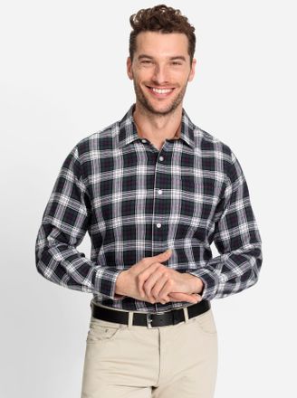 Marco Donati Flanellhemd MARCO DONATI, Damen, Gr. 41/42, Normalgr&ouml;ssen, blau (petrol, wei&szlig;, kariert), 100% Baumwolle, gemustert, kariert, klassisch, Hemden Flanell