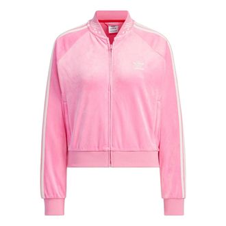 adidas (WMNS) adidas Originals Velour SST Track Suit Track Top Asia Sizing Pink IX4223