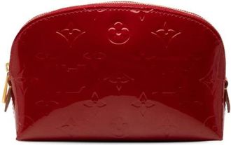 Louis Vuitton Pre-owned Cosmetic Pouch - Dames - Vintage Clutch - Rood - ONE Size - Leer - Vintage